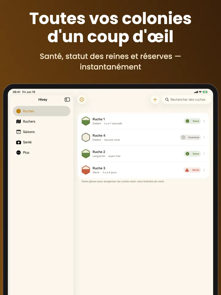 Hivey sur iPad : capture d’écran 2 sur 7