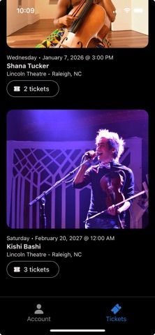 Etix Wallet iPhone screenshot