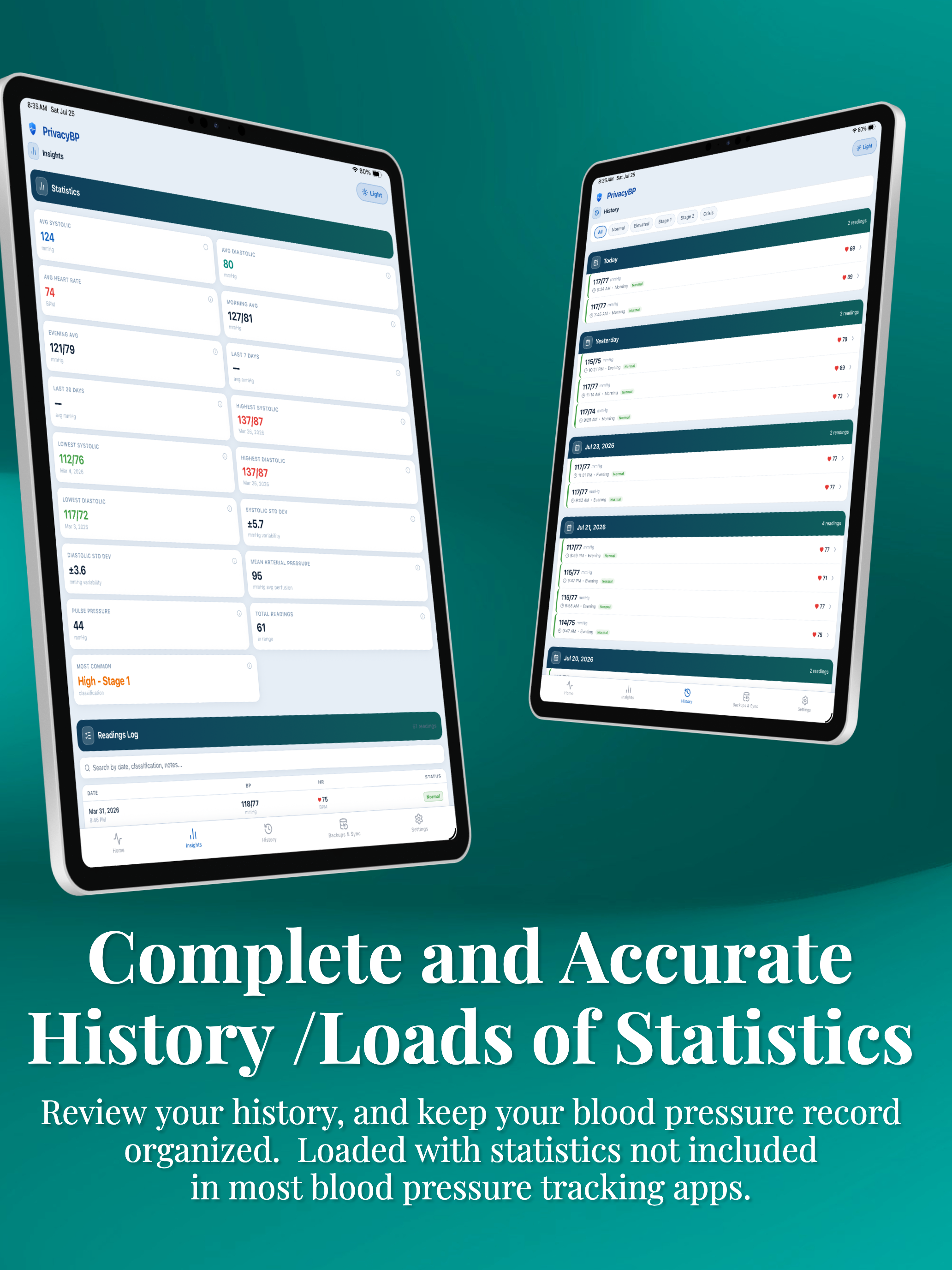 PrivacyBP Blood Pressure Log screenshot 15