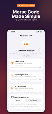 Morse Code: Keyboard & Trainer Screenshot 1 of 5