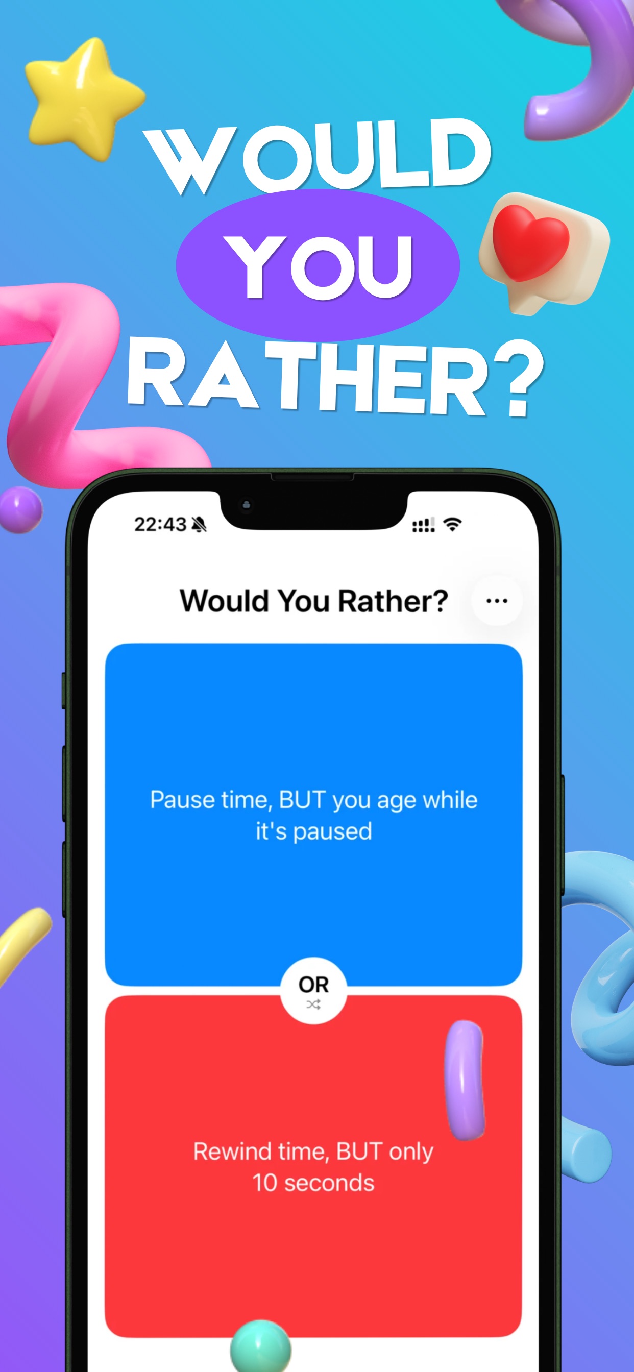Screenshot 1 of Would You Rather? Choice Game