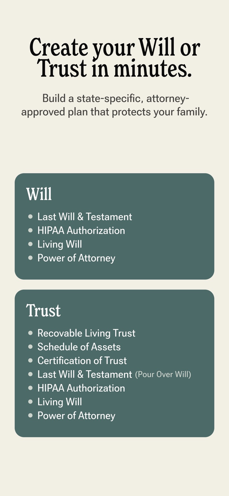 Trust & Will: Estate Planning iphone screenshot 1