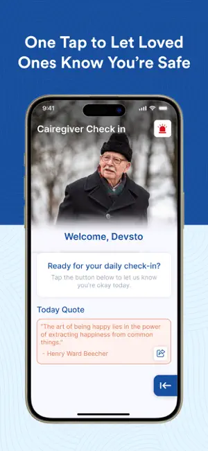 Cairegiver Check-in screenshot 2