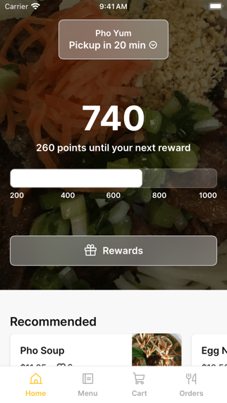 Pho Yum iPhone screenshot 1 - Food & Drink app
