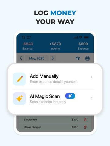 AI Expense Notebook & Tracker iPad screenshot
