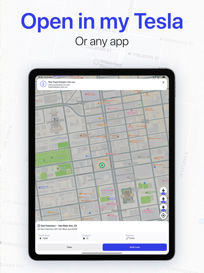 Charging stations EV  Tesla