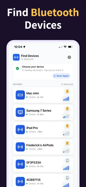 Find Bluetooth Devices: Track screenshot 1