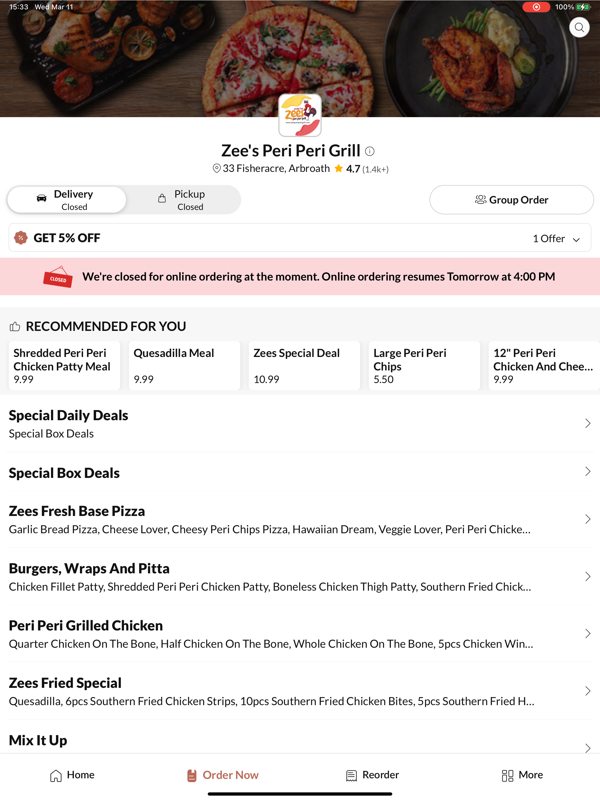 Zee's Peri Grill Arbroath screenshot 6