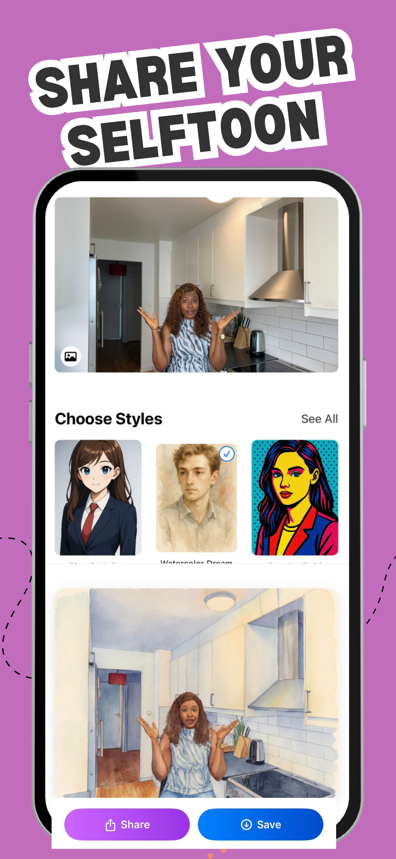 Cartoon Yourself: SELFTOON screenshot 3
