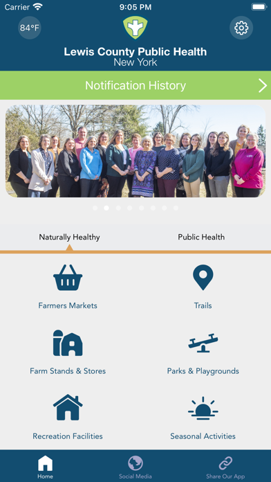 Lewis County Public Health Screenshot