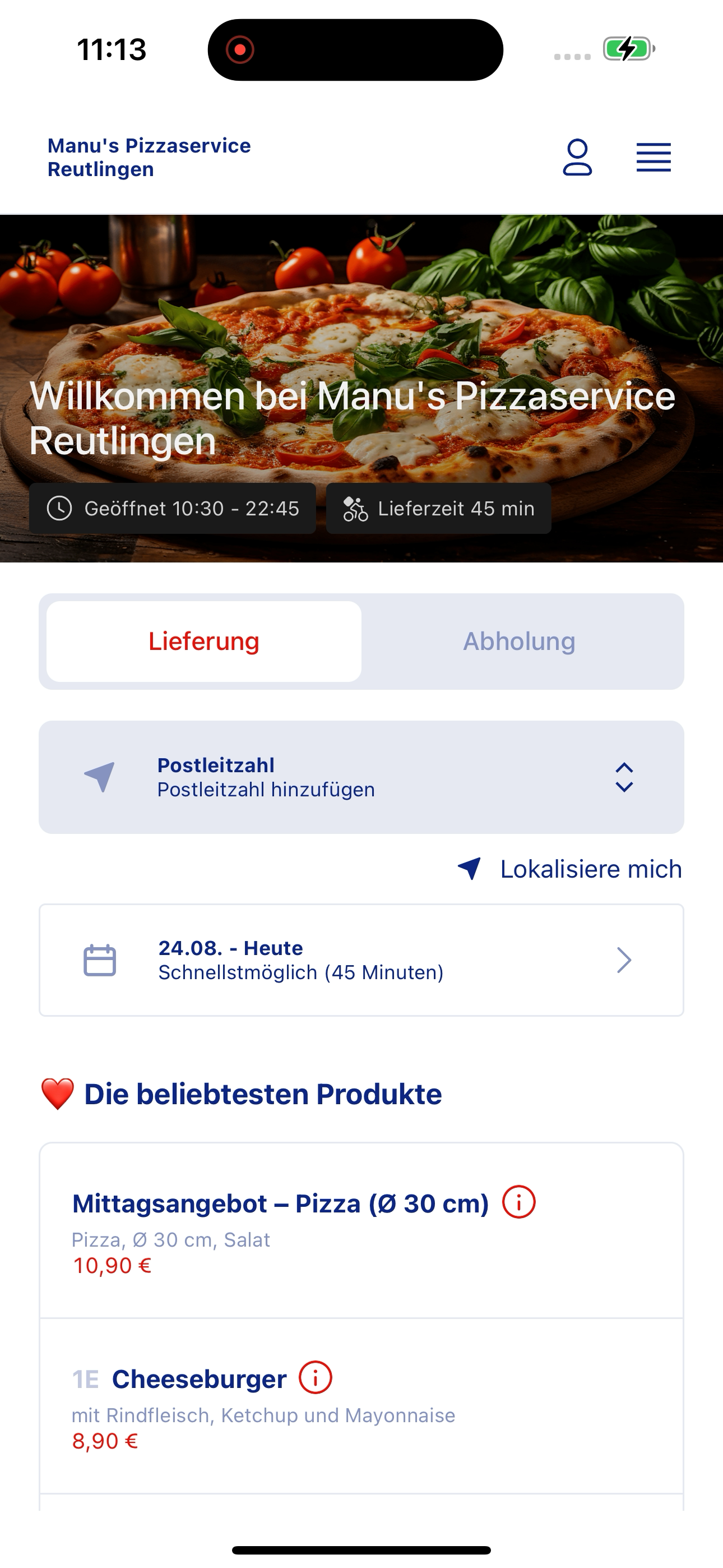 Manu Pizzaservice Reutlingen screenshot 4