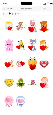 Love Character Stickers iPhone screenshot