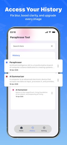 Ai Paraphrase Tool : Humanizer iPhone screenshot
