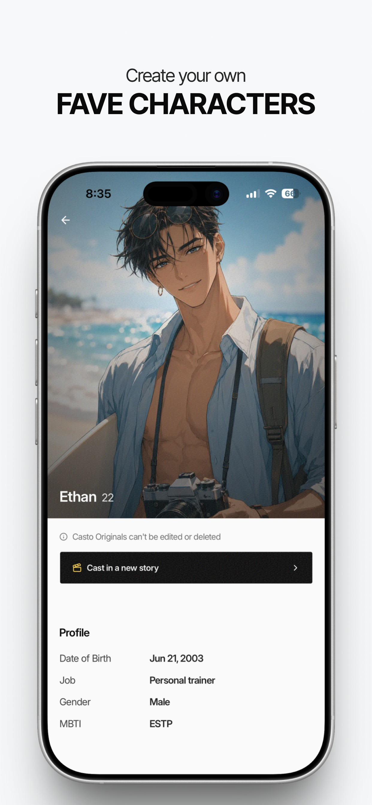 Casto: AI Character Fiction