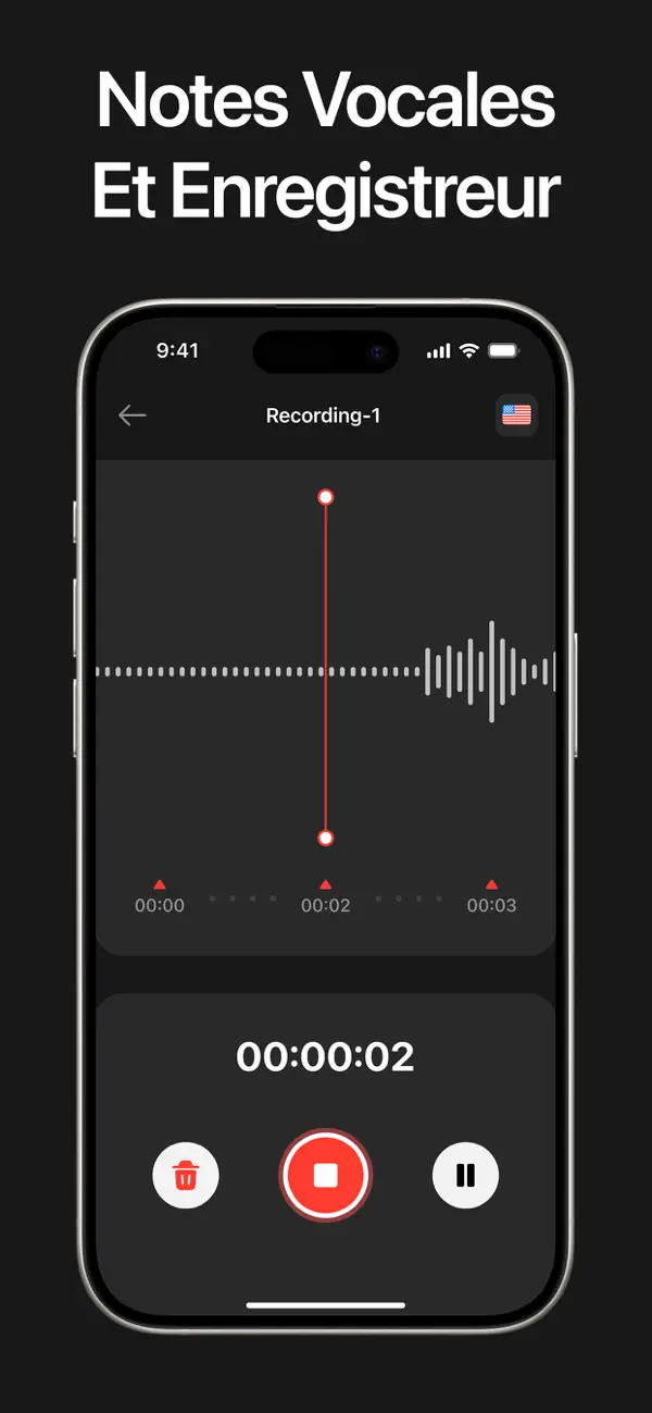 Screenshot #1 pour Dictaphone pour Notes Vocales