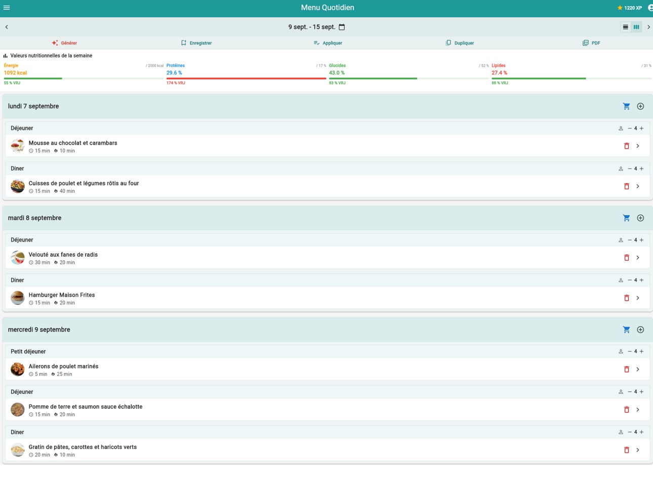 Screenshot 12 of Cooking Familly Menu Semaine