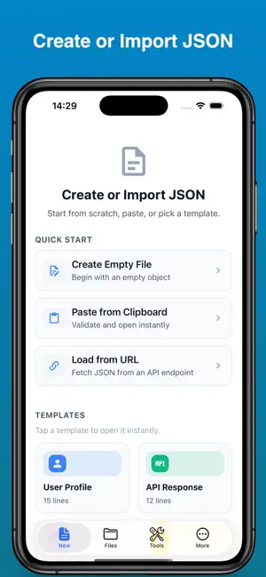 JSON Viewer & Editor iPhone screenshot 1