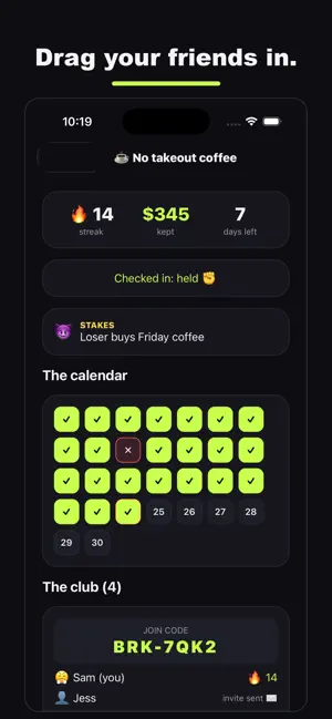 Broke Club: No-Spend Streaks screenshot 2