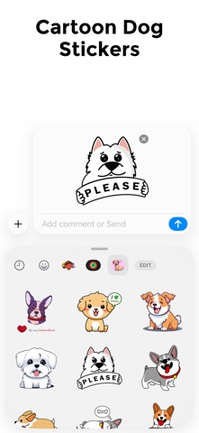 Cartoon Dog Stickers Set Screenshot 3 of 3