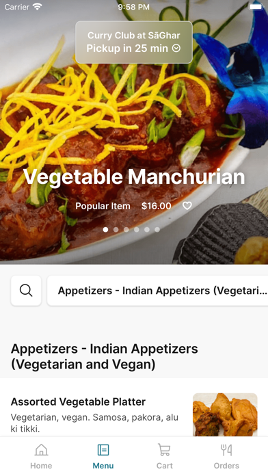 Curry Club To Go iPhone screenshot 2 - Food & Drink app