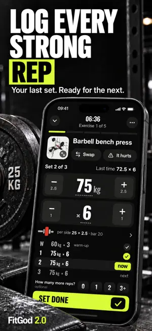 FitGod: Gym Workout Tracker screenshot 2