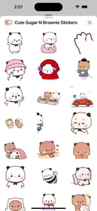 Cute Sugar N Brownie Stickers screenshot #2 for iPhone