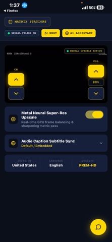 Starlight TV Display. iPhone screenshot