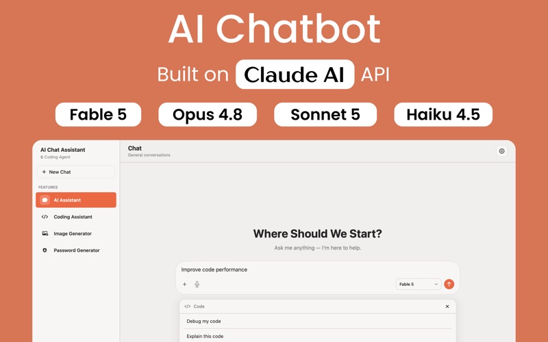 AI Chat Bot - AI Coding Agent iPhone screenshot