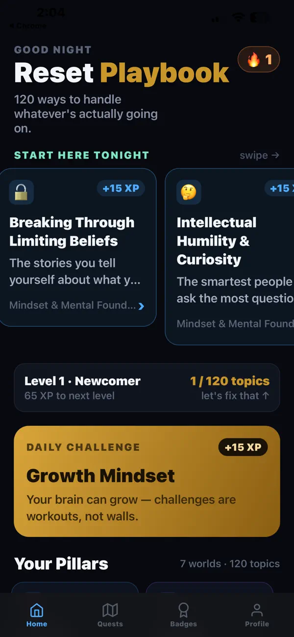 Screenshot #1 pour The Reset Playbook