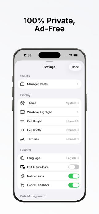 Minimal Habit & Routine - Rows Screenshot 6 of 8