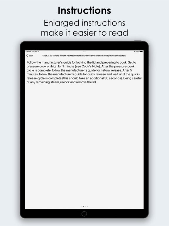 Instant Pot Recipes, offline iPad screenshot 3 - Food & Drink app