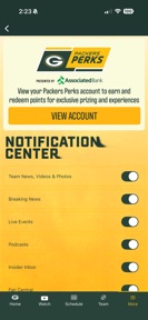 Green Bay Packers screenshot