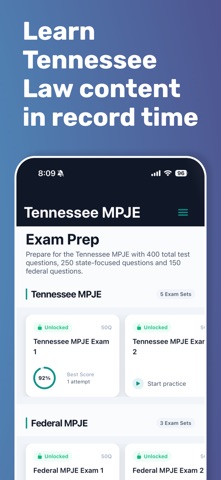 Tennessee MPJE Exam iPhone screenshot