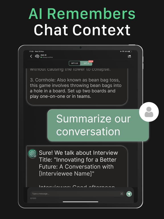 Chat AI: Ask Chatbot Answers iPad screenshot 10 - Productivity app