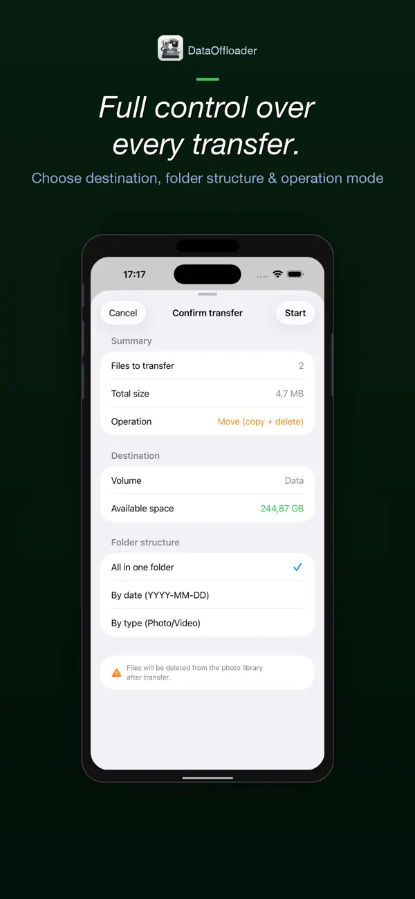 Screenshot #3 pour DataOffloader