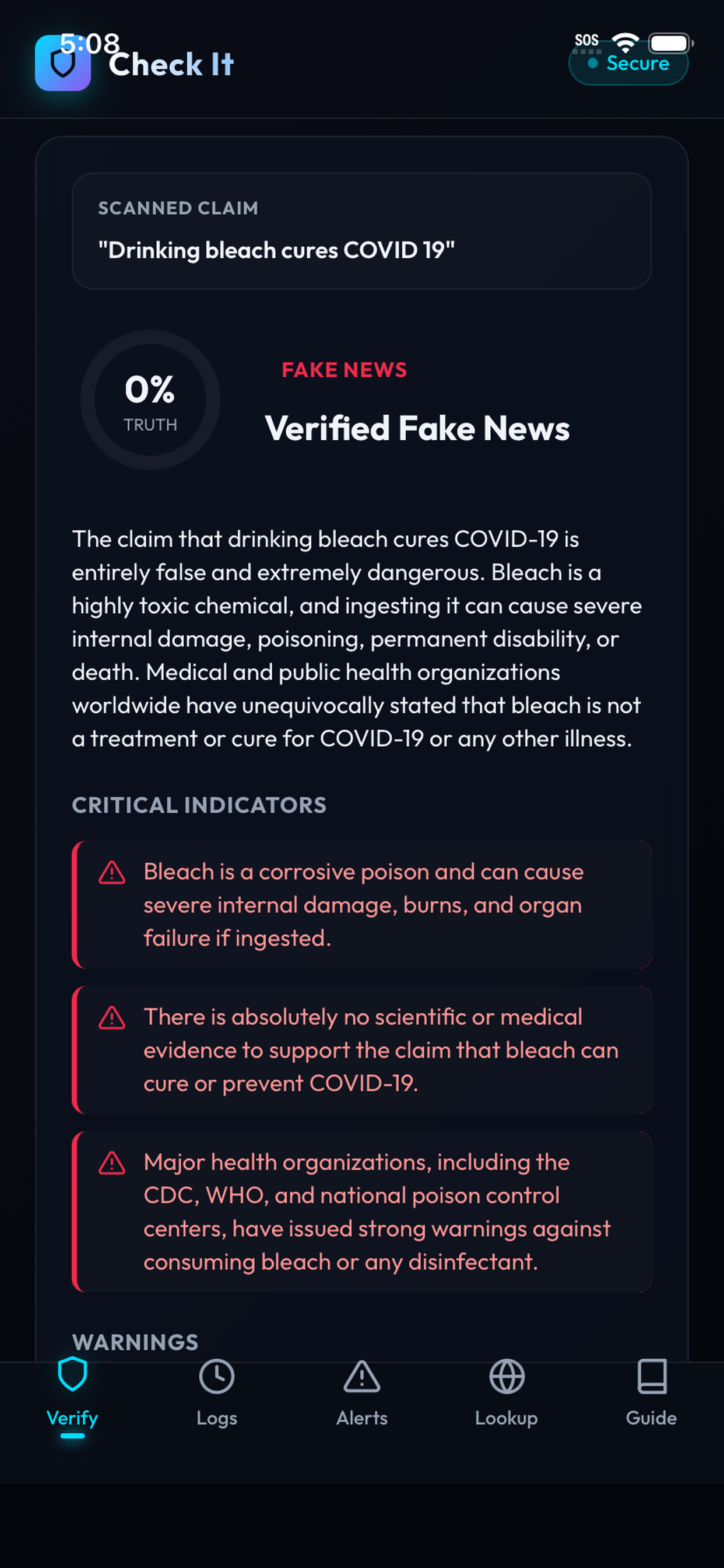 Check It - Fake News Verifier screenshot 3