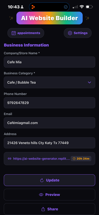 AI-Website Builder Screenshot 2 of 3