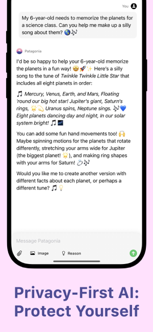 ‎Patagonia AI - Private Chat Screenshot