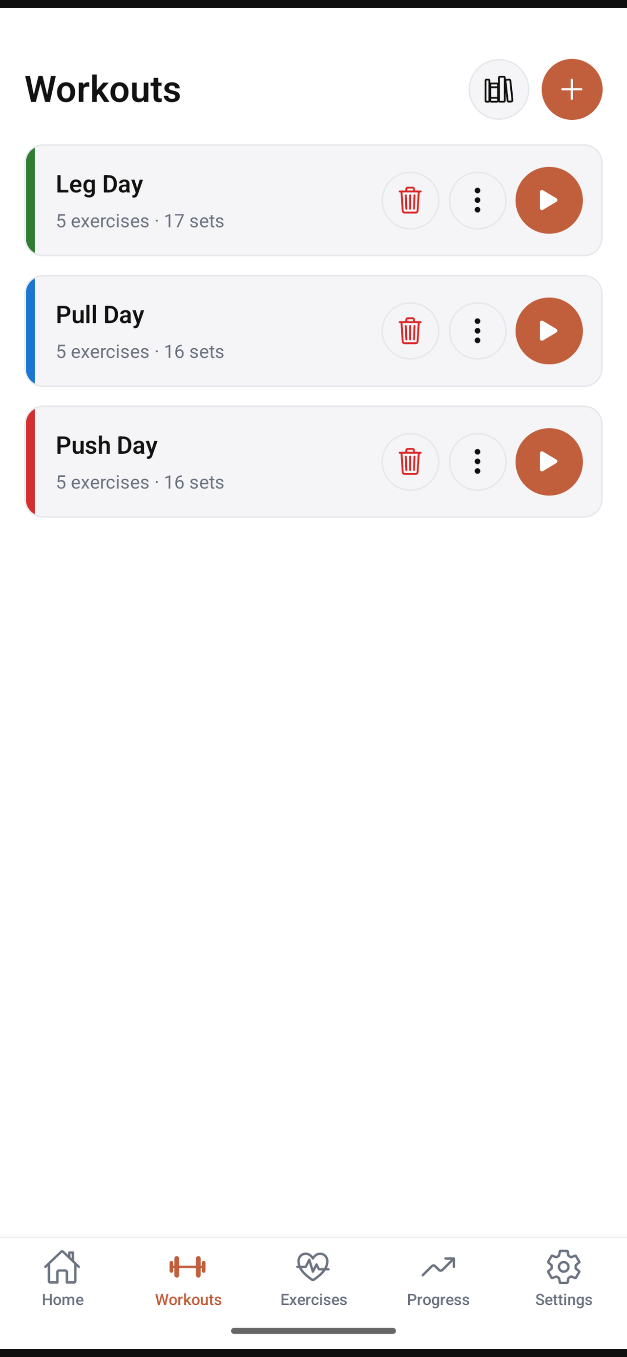 PumpTrace Strength Log screenshot 6