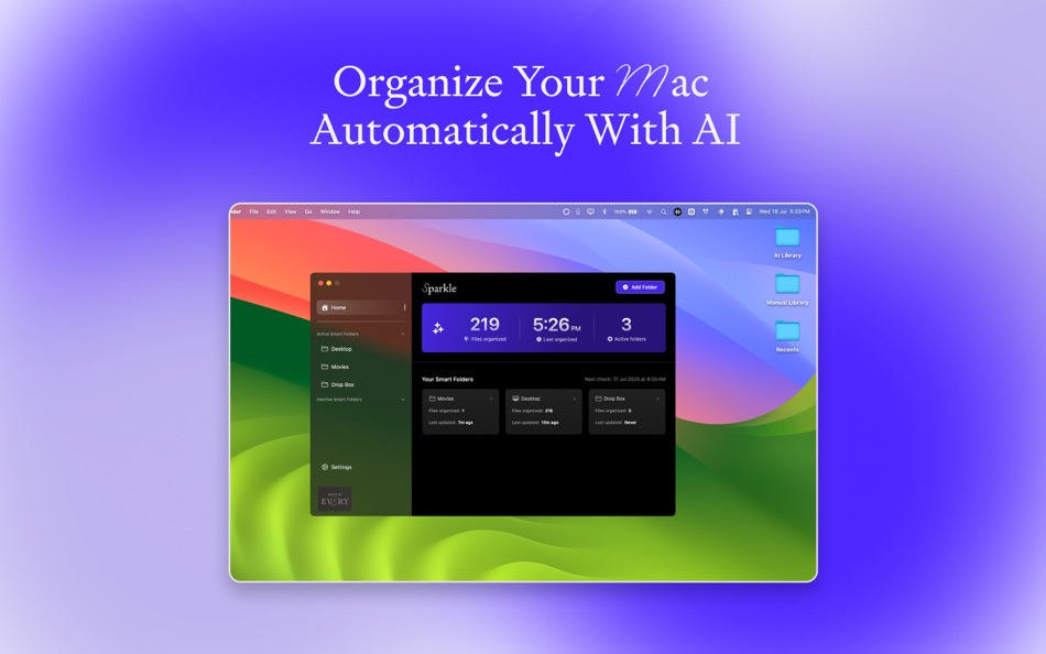 #3. Sparkle - AI File Organizer (macOS) By: Every Media Inc