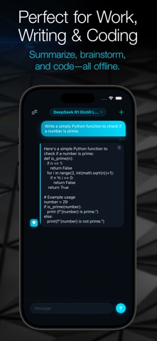Local LLM: Private Secure Chat iPhone screenshot