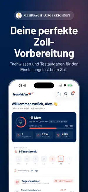 Zoll Einstellungstest Training screenshot 1