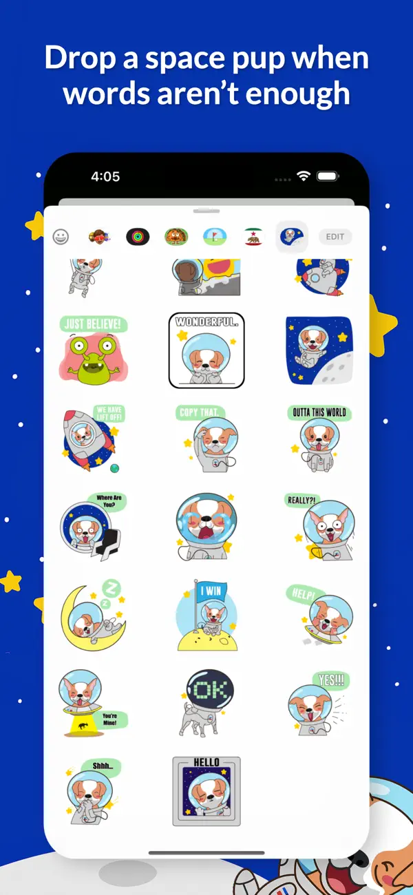 Screenshot #3 pour Astronaut Dog Stickers