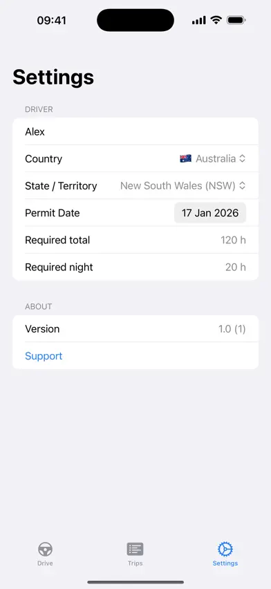 DriveLog: Permit Hours screenshot 2