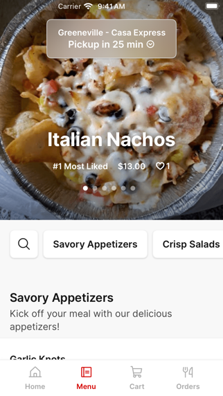 Casa Express - Greenville iPhone screenshot 2 - Food & Drink app