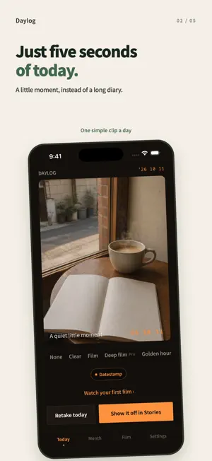 Daylog: 5-Second Video Diary screenshot 2