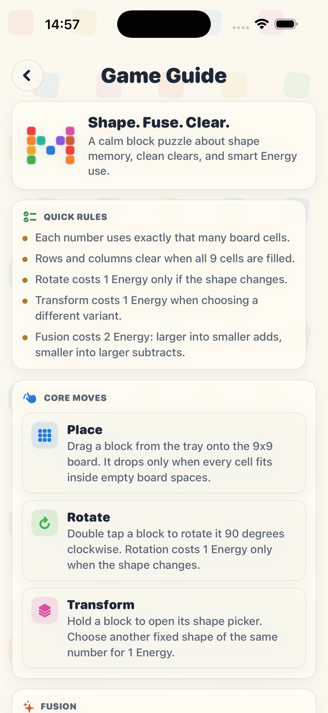 Mini Moves: Block Fusion screenshot 2