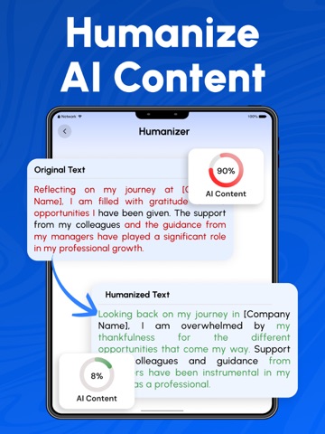 AI Detector, Humanize AI Text iPad screenshot