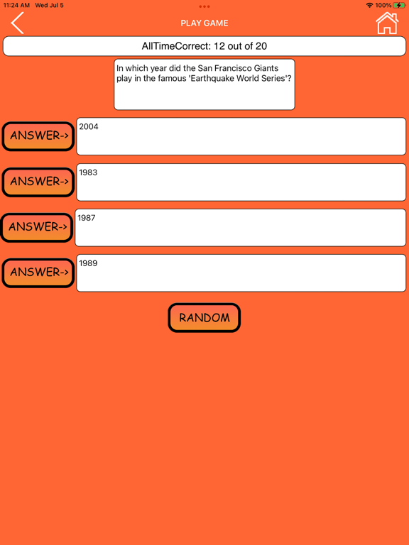 Screenshot #6 pour Trivia Game for SF Giants fans