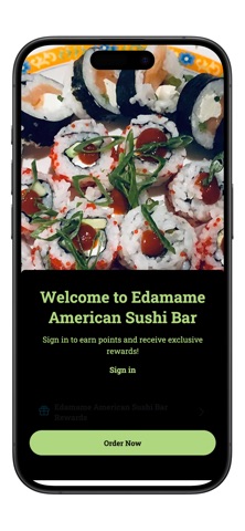Edamame American Sushi Bar App screenshot
